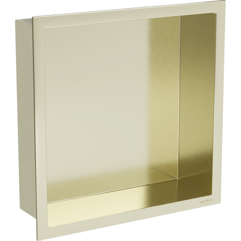 Mexen X-Wall-R nišinė lentyna su apvadu 30 x 30 cm, šlifuoto aukso spalvos - 1950303010