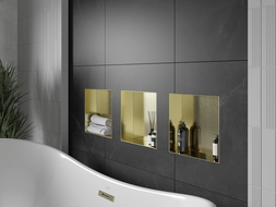 Mexen X-Wall-NR nišos lentyna be krašto 30 x 30 cm, auksinė šlifuota - 1951303010