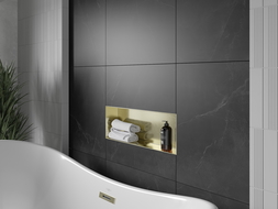 Mexen X-Wall-NR įdubos lentyna be apvado 60 x 20 cm, auksinė šlifuota - 1951602010