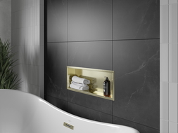 Mexen X-Wall-R nišinė lentyna su apvadu 60 x 20 cm, auksinė šlifuota - 1950602010