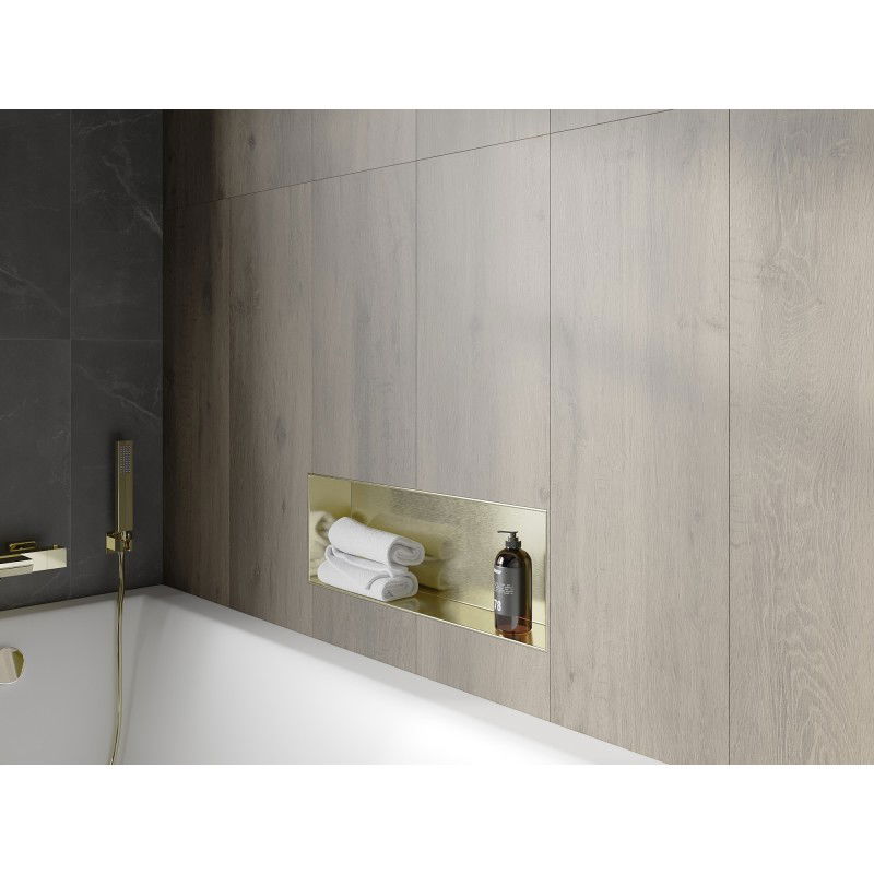 Mexen X-Wall-NR įdubos lentyna be apvado 60 x 20 cm, auksinė šlifuota - 1951602010