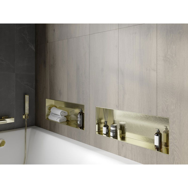Mexen X-Wall-NR įdubos lentyna be apvado 60 x 20 cm, auksinė šlifuota - 1951602010