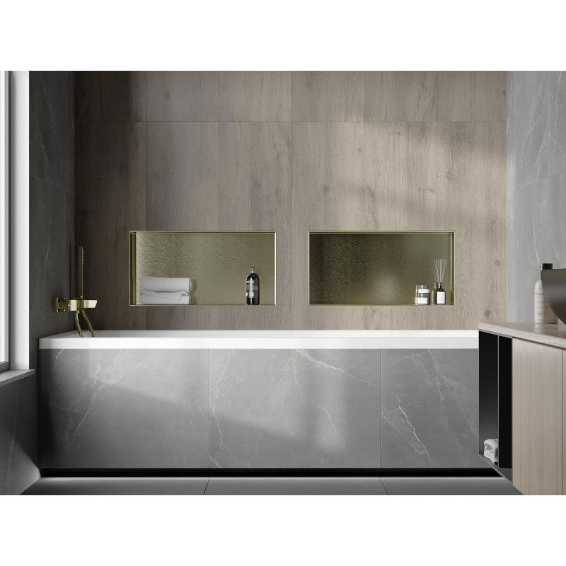 Mexen X-Wall-NR nišinė lentyna be flanšo 60 x 30 cm, šlifuoto aukso - 1951603010