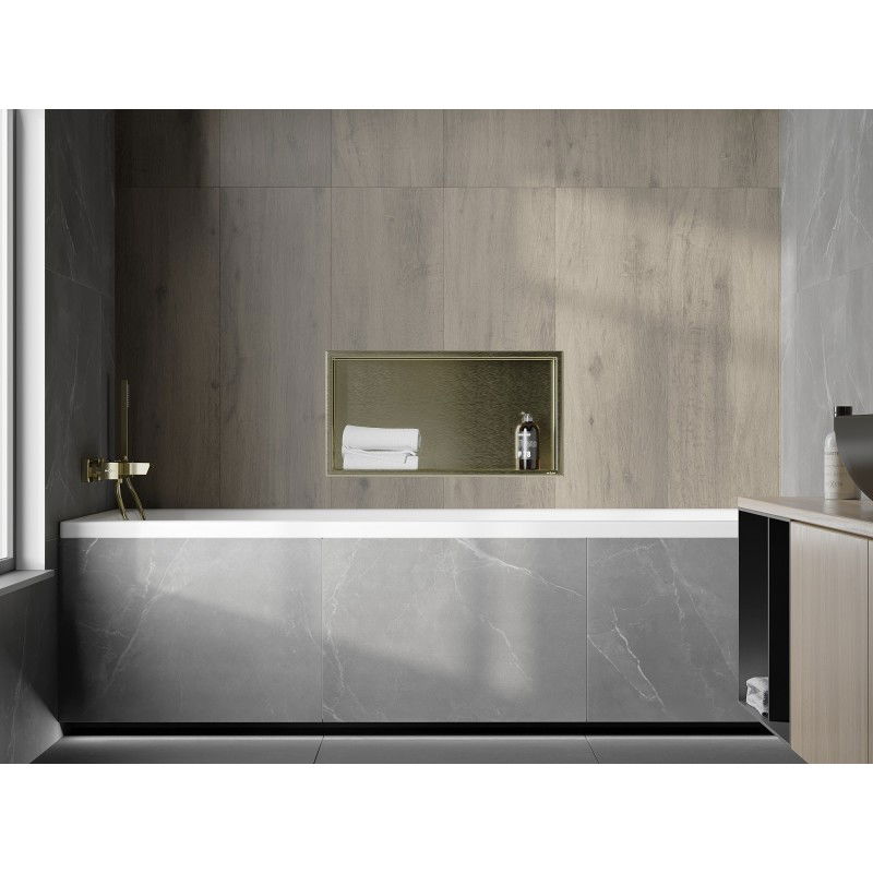 Mexen X-Wall-R nišinė lentyna su apvadu 60 x 30 cm, šlifuotas auksas - 1950603010