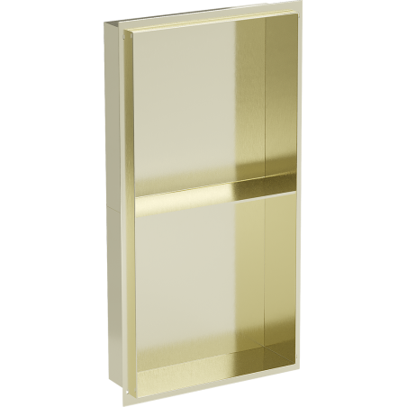 Mexen X-Wall-NR nišinė lentyna be apvado su lentyna 60 x 30 cm, auksinė šlifuota - 1951603010S