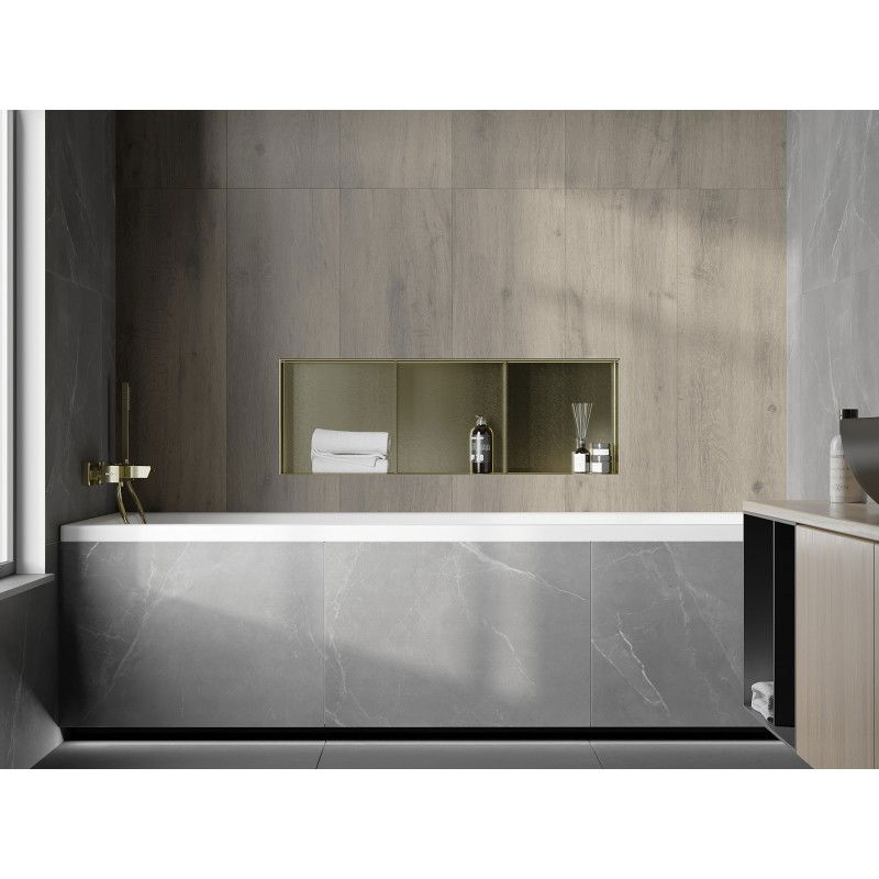 Mexen X-Wall-NR lentynėlė nišinė be briaunos su lentynėle 90 x 30 cm, auksinė šlifuota - 1951903010S