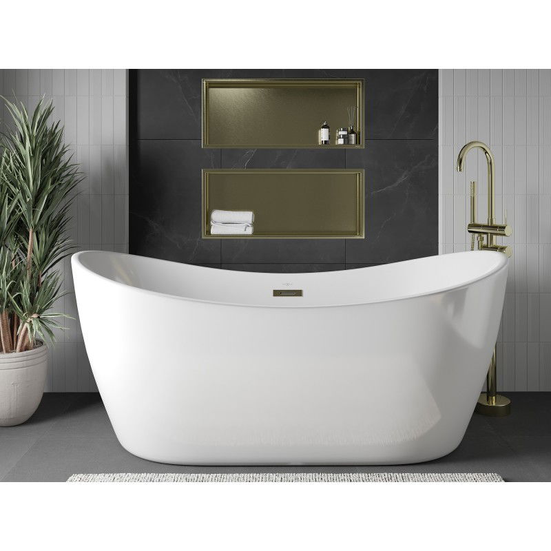 Mexen X-Wall-R įdubusi lentyna su kraštu 75 x 30 cm, auksinė šlifuota - 1950753010