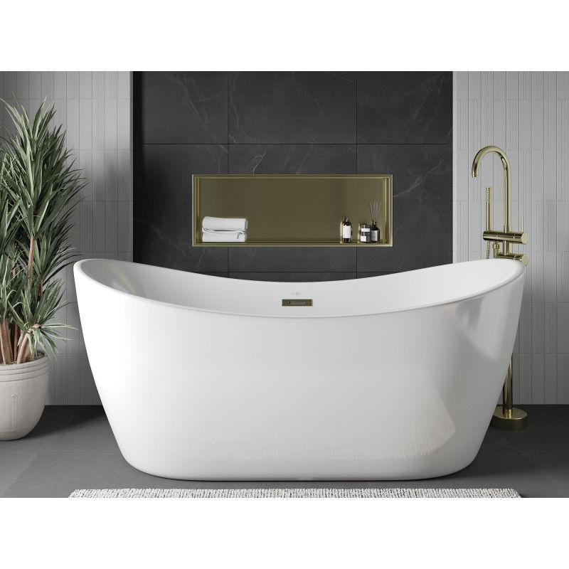 Mexen X-Wall-R nišinė lentyna su apvadu 90 x 30 cm, auksinė šlifuota - 1950903010