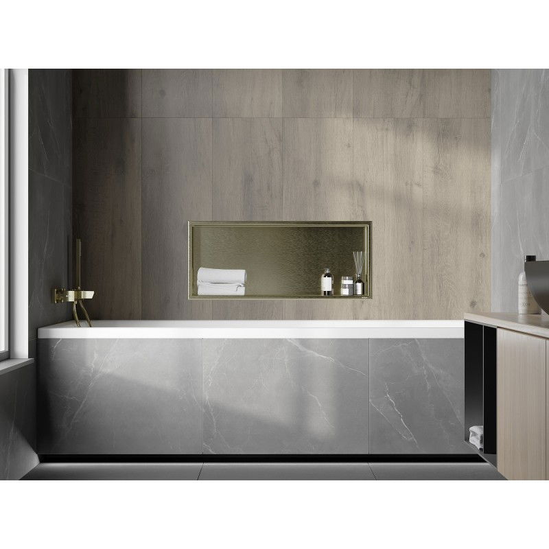 Mexen X-Wall-R įdubusi lentyna su kraštu 75 x 30 cm, auksinė šlifuota - 1950753010