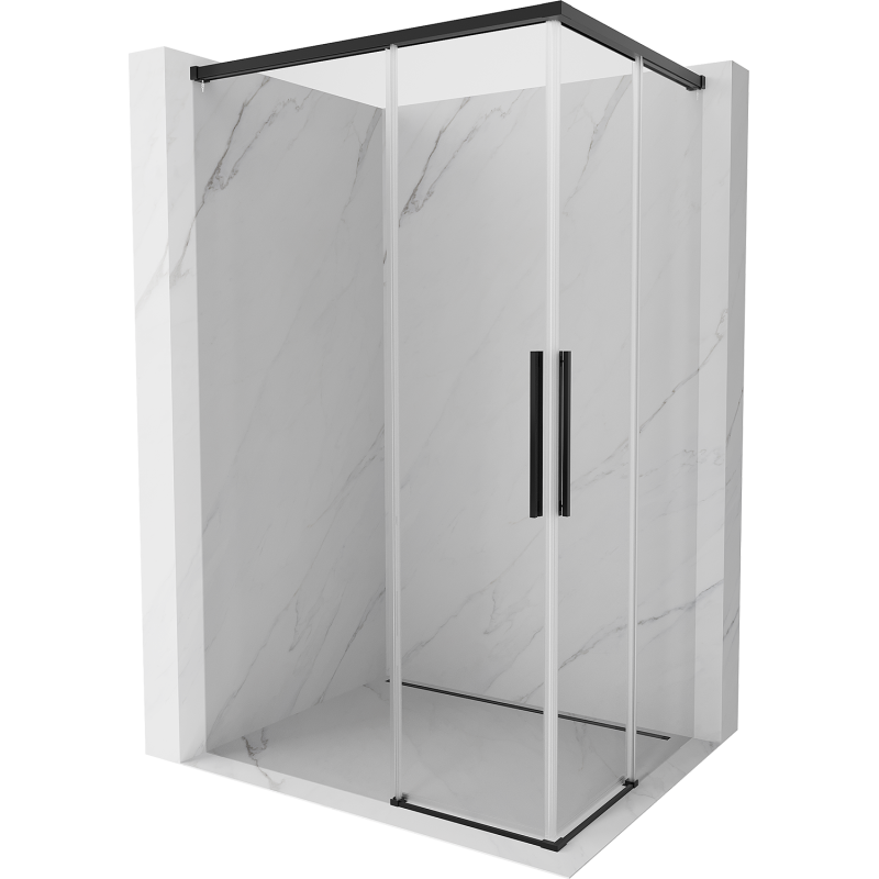 Mexen Rox Duo stumdomos dušo kabinos 85 x 80 cm, skaidrios, juodos - 8C2D-085-080-70-00