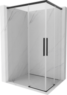 Mexen Rox Duo slankiojanti dušo kabina 120 x 80 cm, skaidri, juoda - 8C2D-120-080-70-00