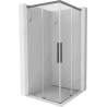 Mexen Rox Duo slankiojančioji dušo kabina 80 x 80 cm, permatoma, ginklų metalas - 8C2D-080-080-95-00