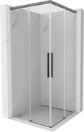 Mexen Rox Duo stumdomo dušo kabina 90 x 90 cm, skaidri, gun metal - 8C2D-090-090-95-00