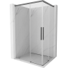 Mexen Rox Duo stumdomoji dušo kabina 100 x 90 cm, skaidrus, tamsus metalas - 8C2D-100-090-95-00