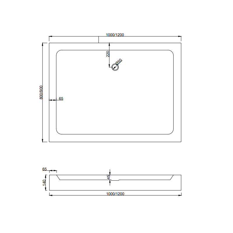 Mexen Apia stacionari dušo kabina 120 x 80 cm, skaidrus, juoda + padėklas Rio - 840-120-080-70-00-4510