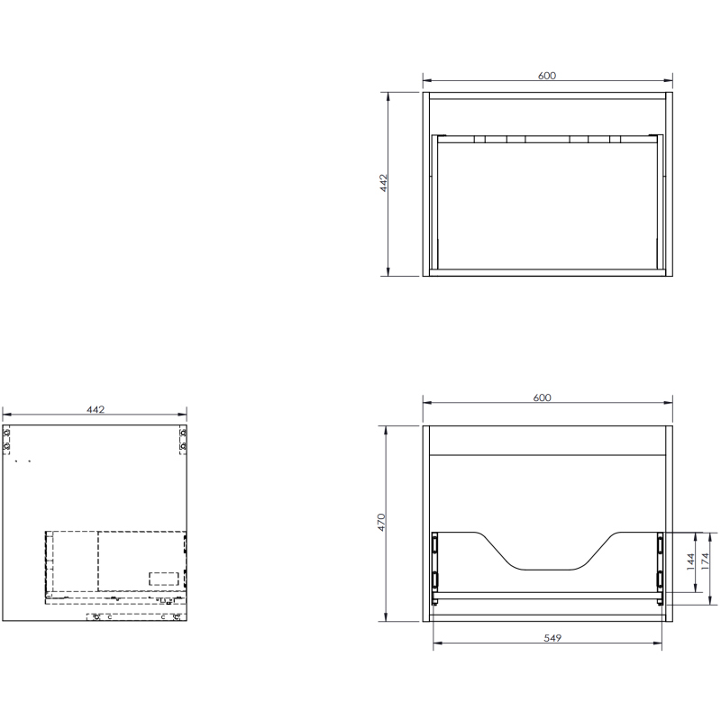 Mexen Orio vonios kambario spintelė 90 cm su Otis kairiojo kriaukle, 1S, 1D, juoda mat - 91A13-09047-3-BBFF71-W18L71