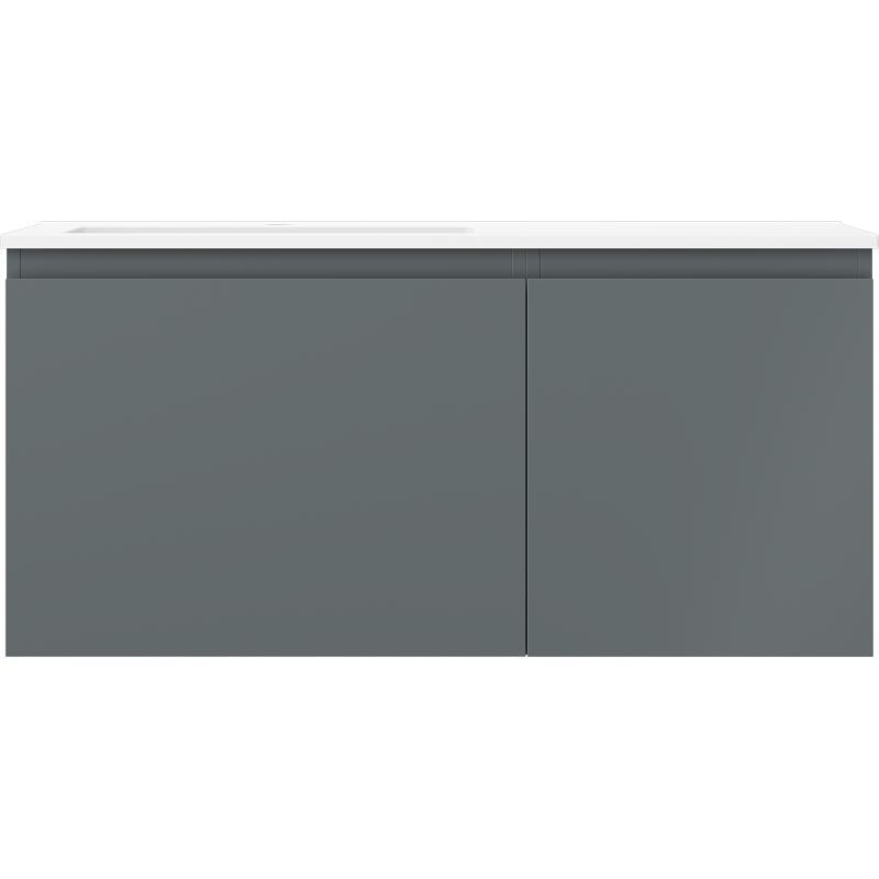 Mexen Orio vonios spintelė 100 cm su Otis kairiąja kriaukle, 1S, 1D, grafito matinė/balta matinė