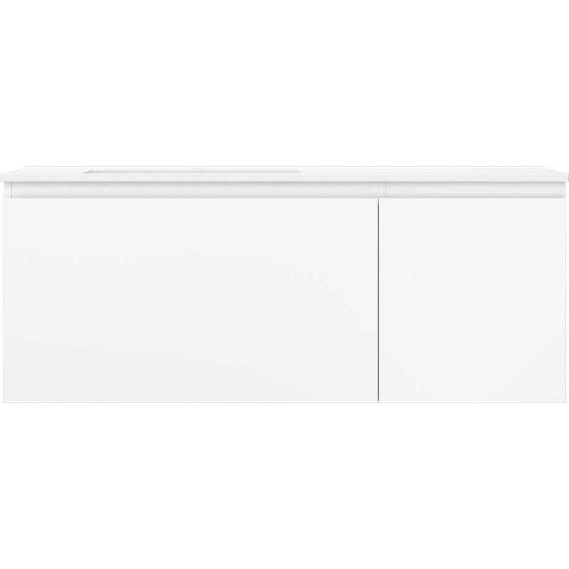 Mexen Orio vonios spintelė 120 cm su Otis kaire kriaukle, 1S, 1D, balta mat - 91A13-12047-3-BBFF01-W18L01