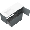Mexen Orio vonios spintelė 120 cm su kairine Otis praustuve, 1S, 1D, grafito matinė/balta matinė - 91A13-12047-3-BBFF66-W18L01