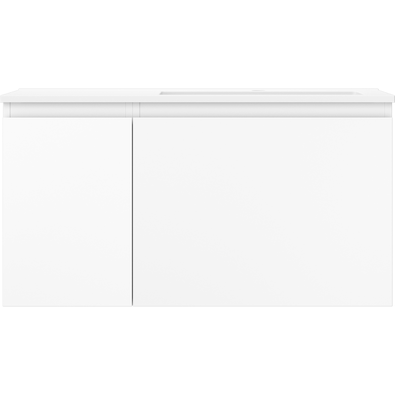 Mexen Orio vonios spintelė 90 cm su Otis kriaukle dešinė, 1S, 1D, balta mat - 91A13-09047-3-BBFF01-W18P01