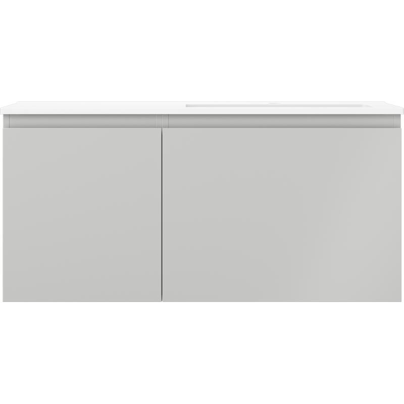 Mexen Orio vonios spintelė 100 cm su kriaukle Otis dešinysis, 1S, 1D, pilkas matinė/balta matinė - 91A13-10047-3-BBFF62-W18P01