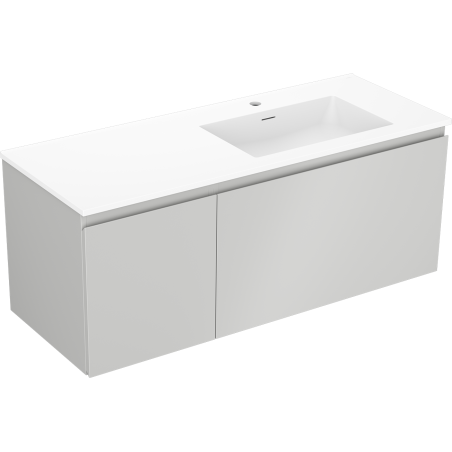 Mexen Orio vonios spintelė 120 cm su kriaukle Otis dešinė, 1S, 1D, pilka matinė/balta matinė - 91A13-12047-3-BBFF62-W18P01