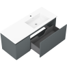 Mexen Orio vonios spintelė 120 cm su praustuvu Otis dešinėje, 1S, 1D, grafitas matinė/balta matinė