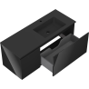 Mexen Orio vonios spintelė 120 cm su dešine pusėje esančiu Otis praustuvu, 1S, 1D, juodas blizgus/juodas matinis