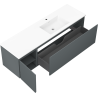 Mexen Orio vonios spintelė 160 cm su praustuvu Otis dešinė, 1S, 1D, grafitas matinis/balta matinė - 91A13-16047-3-BBFF66-W18P01