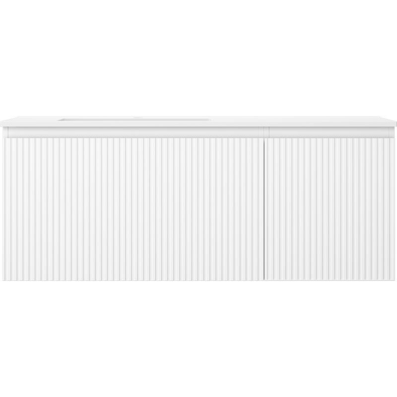 Mexen Rivel vonios spintelė 120 cm su Otis kairiąja kriaukle, 1S, 1D, rifliuota, balta matinė - 91A23-12047-3-BBFF01-W18L01