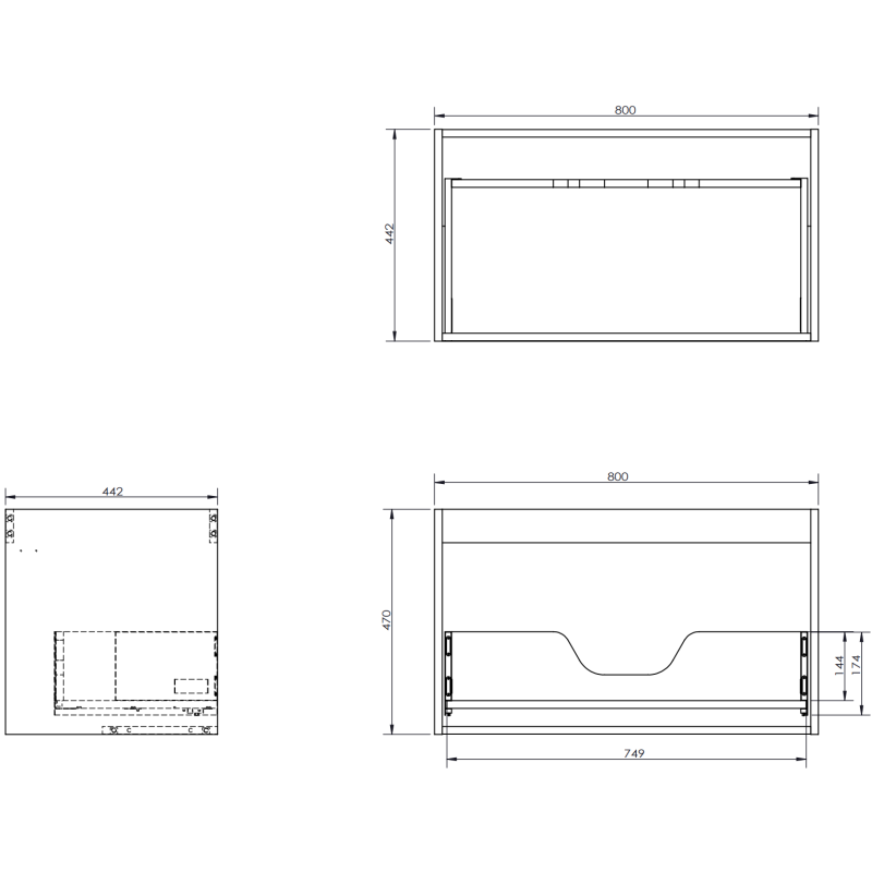 Mexen Rivel vonios spintelė 120 cm su Otis kairiuoju praustuvu, 1S, 1D, gofruota, juoda matinė - 91A23-12047-3-BBFF71-W18L71