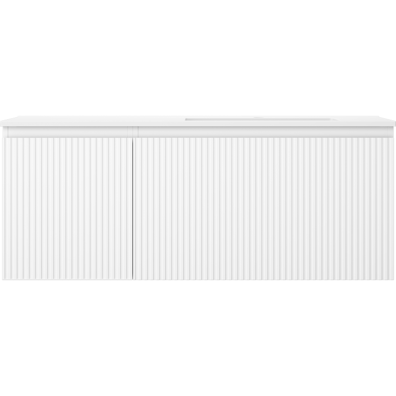 Mexen Rivel vonios spintelė 120 cm su kriaukle Otis dešinė, 1S, 1D, griovelinė, balta mat - 91A23-12047-3-BBFF01-W18P01