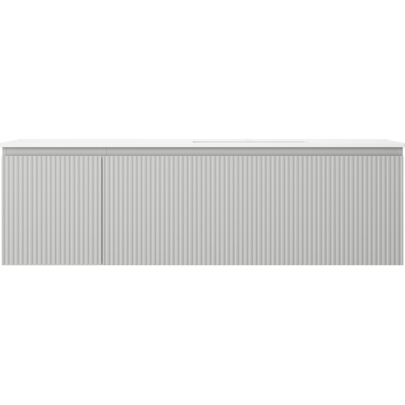 Mexen Rivel vonios spintelė 160 cm su Otis praustuvu, dešinė, 1S, 1D, rifliuota, pilka matiniu/balta matiniu