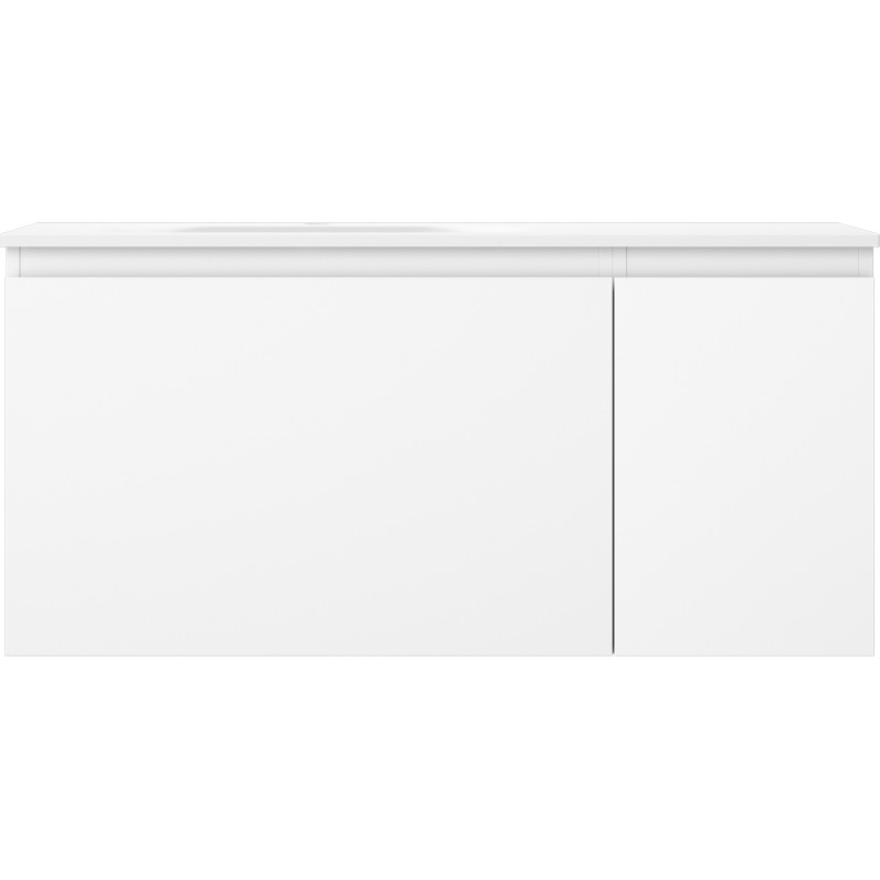 Mexen Orio vonios spintelė 90 cm su kairine kriaukle Vela, 1S, 1D, balta matinė - 91A13-09047-3-BBFF01-W23L01