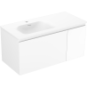 Mexen Orio vonios kambario spintelė 100 cm su praustuvu Vela kairė, 1S, 1D, balta matinė - 91A13-10047-3-BBFF01-W23L01