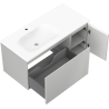 Mexen Orio vonios spintelė 100 cm su kairiuoju Vela kriaukle, 1S, 1D, pilka matinė/balta matinė - 91A13-10047-3-BBFF62-W23L01