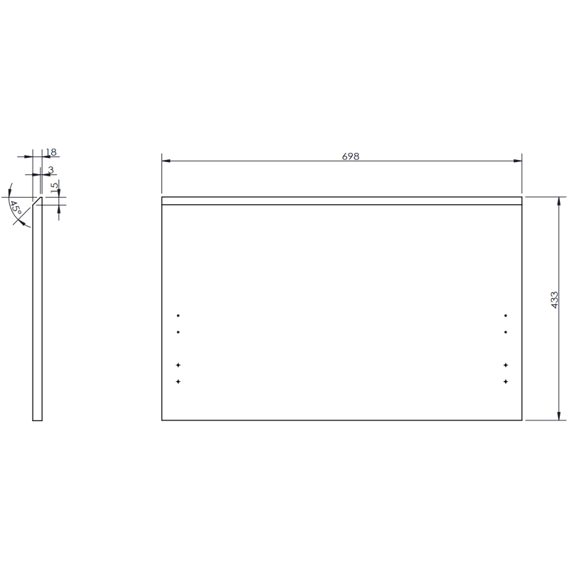 Mexen Orio vonios spintelė Vela su kriaukle 100 cm, kairinė, 1S, 1D, matinė grafito/balta - 91A13-10047-3-BBFF66-W23L01
