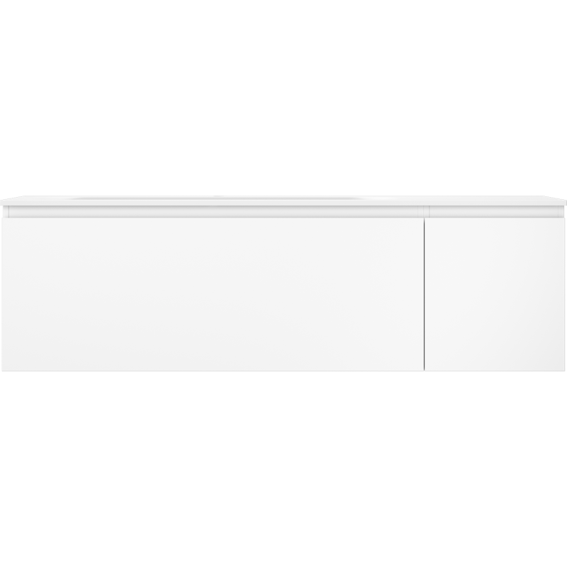 Mexen Orio vonios spintelė 160 cm su Vela kairine praustuve, 1S, 1D, balta matinė - 91A13-16047-3-BBFF01-W23L01