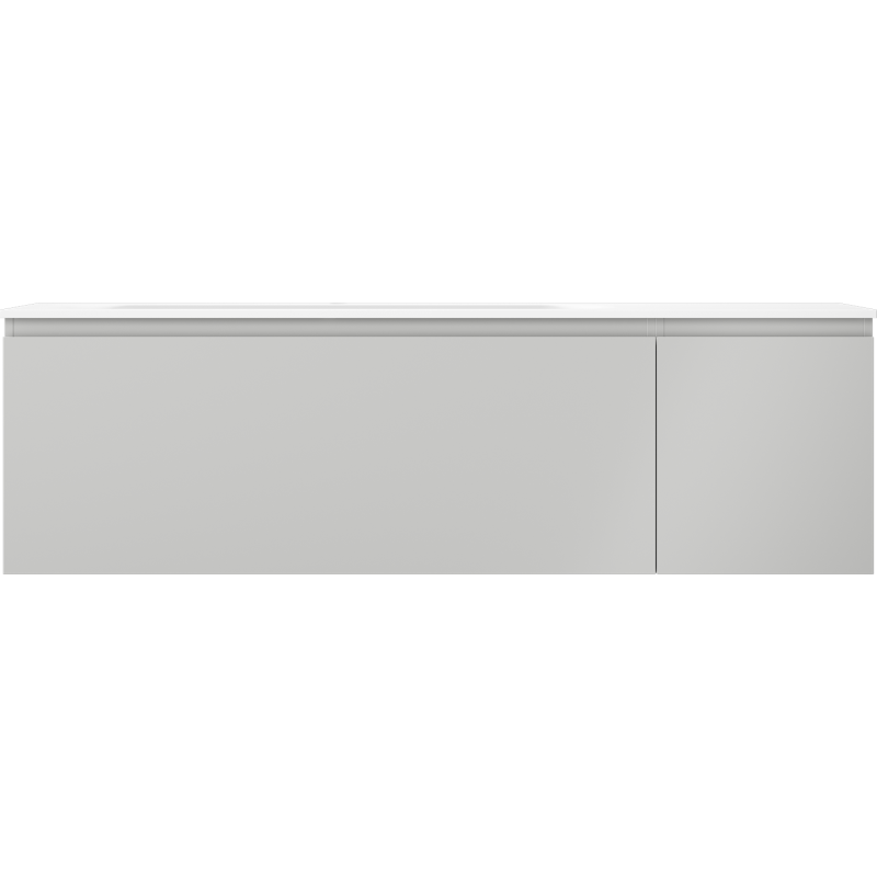 Mexen Orio vonios spintelė 160 cm su Vela kairiąja praustuve, 1S, 1D, pilka matinė/balta matinė - 91A13-16047-3-BBFF62-W23L01