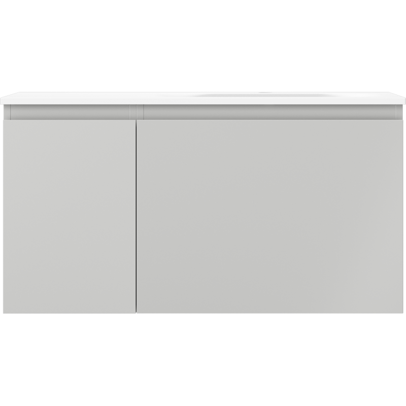 Mexen Orio vonios spintelė 90 cm su dešine Vela kriaukle, 1S, 1D, pilka matinė/balta matinė - 91A13-09047-3-BBFF62-W23P01