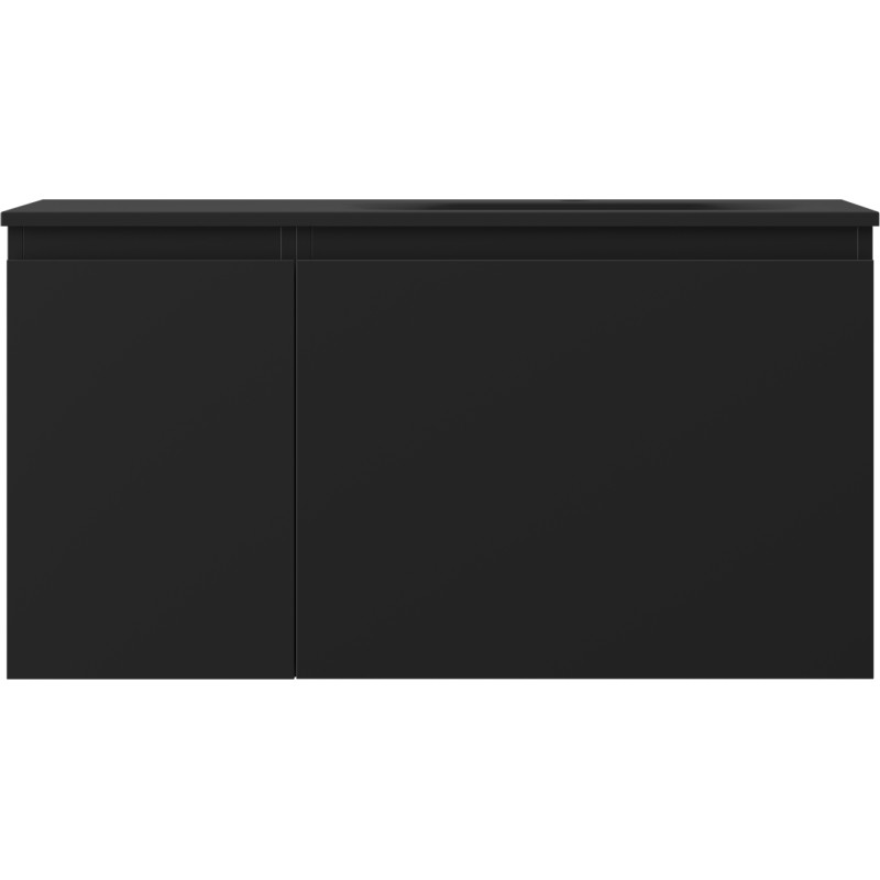 Mexen Orio vonios spintelė 90 cm su dešine praustuve Vela, 1S, 1D, juoda matinė - 91A13-09047-3-BBFF71-W23P71