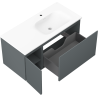 Mexen Orio vonios spintelė 100 cm su kriaukle Vela dešinė, 1S, 1D, grafitas matinis/balta matinė - 91A13-10047-3-BBFF66-W23P01