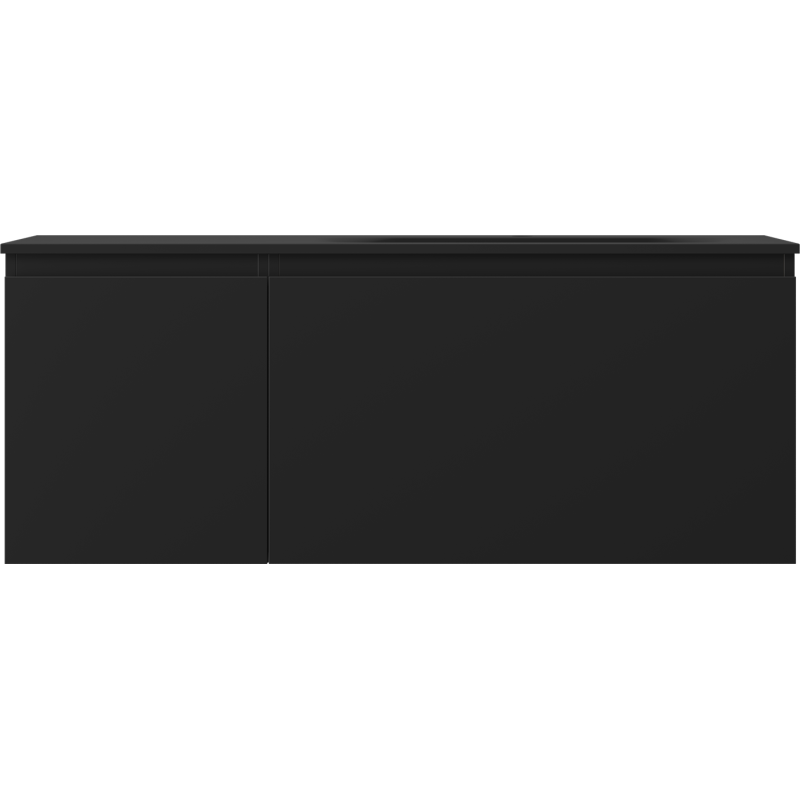 Mexen Orio vonios kambario spintelė 120 cm su Vela dešiniąja kriaukle, 1S, 1D, juoda matinė - 91A13-12047-3-BBFF71-W23P71