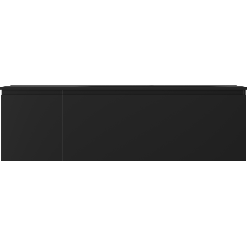 Mexen Orio vonios staliukas 160 cm su Vela kriaukle dešinėje, 1S, 1D, juoda matinė - 91A13-16047-3-BBFF71-W23P71