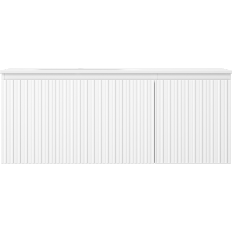 Mexen Rivel vonios spintelė 120 cm su kriaukle Vela kairė, 1S, 1D, rifliuota, balta matinė - 91A23-12047-3-BBFF01-W23L01