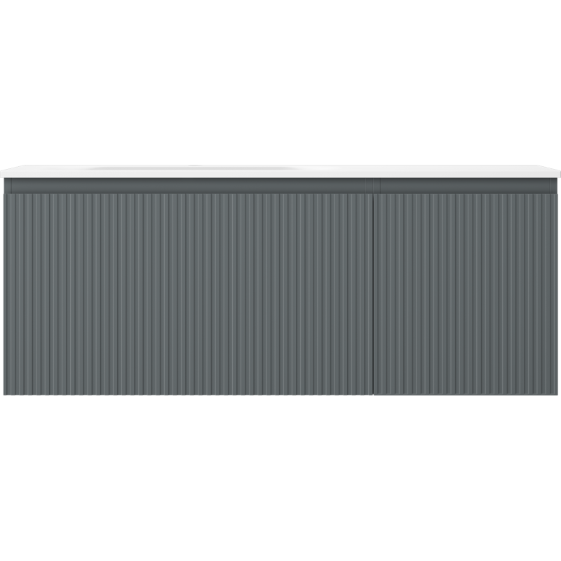 Mexen Rivel vonios spintelė 120 cm su kriaukle Vela kairė, 1S, 1D, rifliuota, grafito matinė/balta matinė