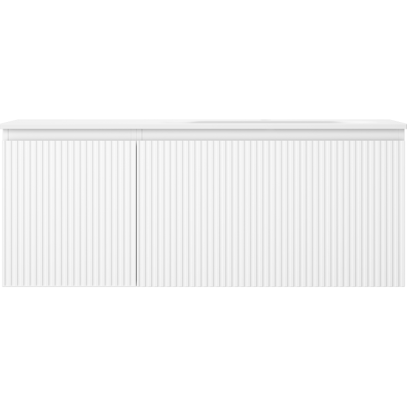 Mexen Rivel vonios spintelė 120 cm su praustuvu Vela dešiniuoju, 1S, 1D, rifliuota, balta matinė - 91A23-12047-3-BBFF01-W23P01