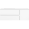 Mexen Orio vonios spintelė 120 cm su Otis kairiojo šono praustuvu, 2S, 1D, balta matinė - 91A13-12047-3-BBFFF01-W18L01