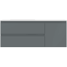 Mexen Orio 120 cm vonios spintelė su Otis kairine kriaukle, 2S, 1D, matinė grafitas/balta matinė