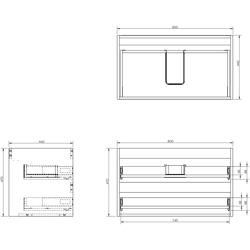 Mexen Orio vonios spintelė 120 cm su Otis kairiąja kriaukle, 2S, 1D, juoda blizga/juoda matinė - 91A13-12047-3-BBFFF70-W18L71